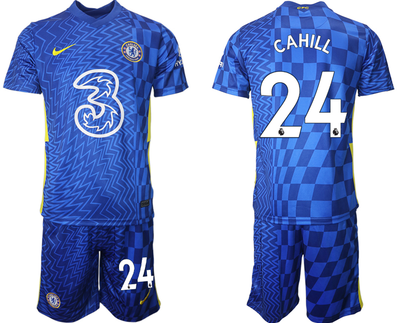 Men 2021-2022 Club Chelsea FC home blue #24 Nike Soccer Jerseys